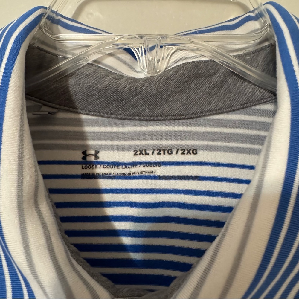 Under Armour Men’s Loose HeatGear Striped Polo - Picture 3 of 4